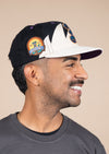 Snapback Hat Almighty Sun Day Snake Tooth | Cream & Black