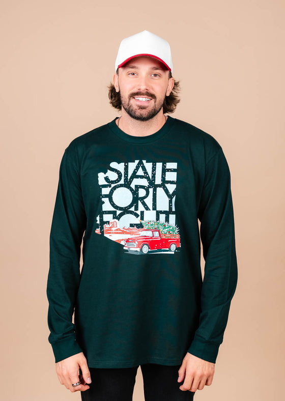 Men’s Long Sleeve Crew Neck What a Deal November | Pine