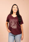 Women's Relaxed V-Neck What a Deal October | Maroon