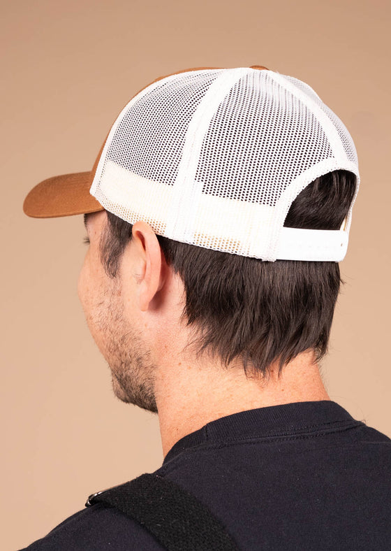 Snapback Trucker Hat What a Deal October | Caramel & Khaki