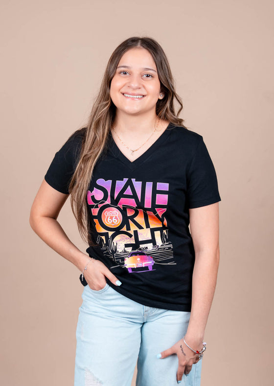 Women's Relaxed V-Neck What A Deal May | Black