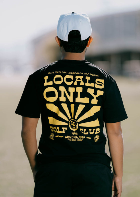 Men’s Crew Neck “Locals Only” | Black & Yellow