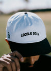 Snapback Hat “Locals Only” | White & Black