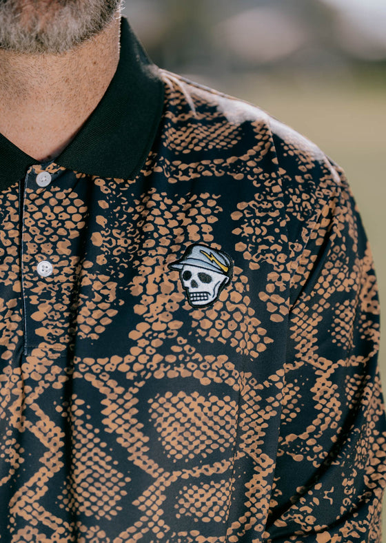 Men’s Long Sleeve Polo “Locals Only” | Rattlesnake