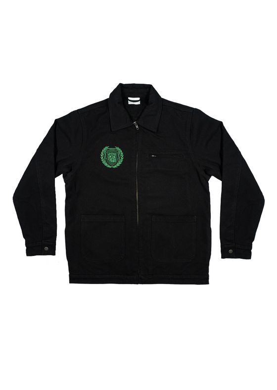 Men's Heavy Canvas Jacket AZ Golf Crew | Black & Green | State