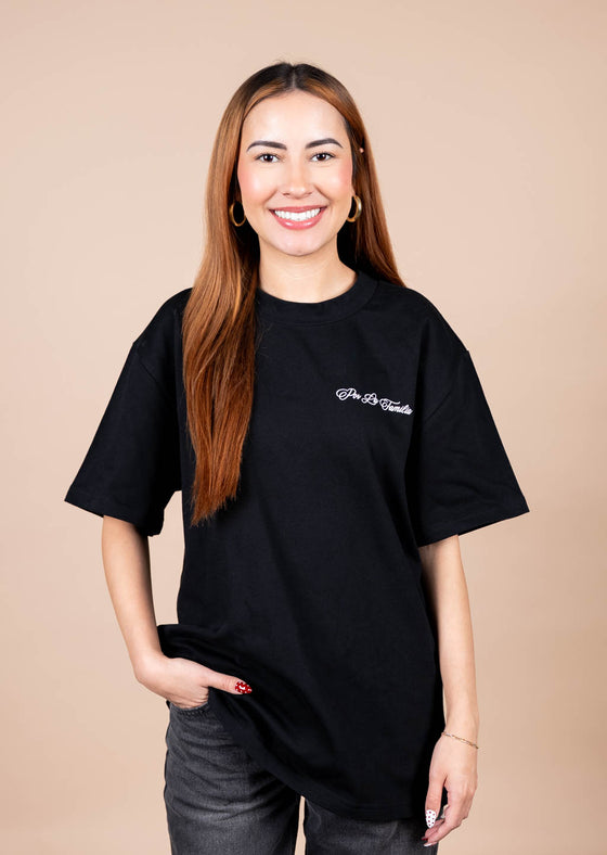 Men’s Heavy Crew Neck Por La Familia | Black 