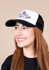 Frame Foam Trucker Hat Por La Familia | White & Black