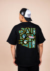 Men’s Heavy Crew Neck Por La Familia | Black 