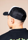 Frame Foam Trucker Hat Por La Familia | White & Black
