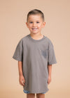 Youth Heavy Stone Wash Crew Neck Where The Sun Shines | Faded Grey - State Forty Eight