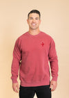 Men's Crew Neck Sweatshirt Cactus Crush 2.0 | Crimson - State Forty Eight