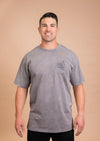 Men's Crew Neck Stone Wash Where The Sun Shines | Grey Stone - State Forty Eight