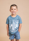 Youth Crew Neck Fading Saguaro | Heather Slate - State Forty Eight