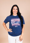 Men's Crew Neck UofA Basketball | Blue Stonewash