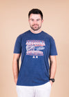 Men's Crew Neck UofA Basketball | Blue Stonewash