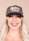 Snapback Hat SFEF Support Local | Walnut & Black