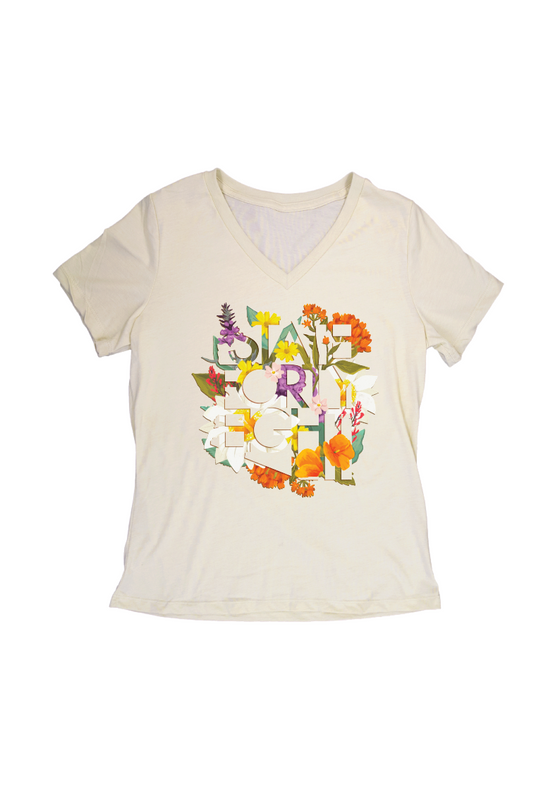 Women's V-Neck Wildflower | Oatmeal Heather - State Forty Eight