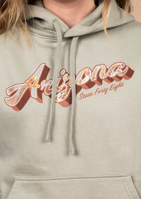 Women’s Heavy Hoodie Prickly Pear Script | Eucalyptus 