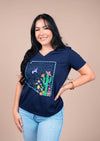 Women’s Relaxed V-Neck Hispanic Heritage | Navy Blue