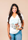 Women's Relaxed V-Neck Flora & Fauna | Natural