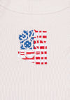 Women's Ribbed Tank USA AZ | Bone