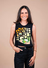 Women's Crop Top Cactus League | Black