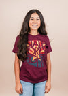 Youth Crew Neck SFE Distressed Flag | Maroon - State Forty Eight