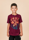 Youth Crew Neck SFE Distressed Flag | Maroon - State Forty Eight