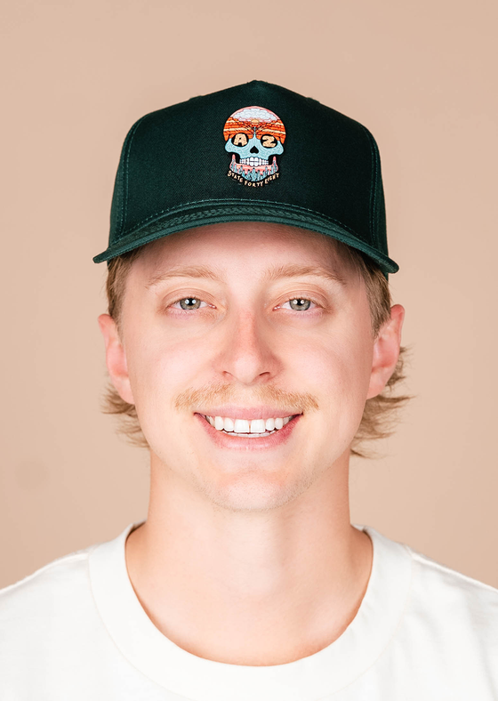 Curved Snapback Hat State Of Mind | Dark Green - Male Straight