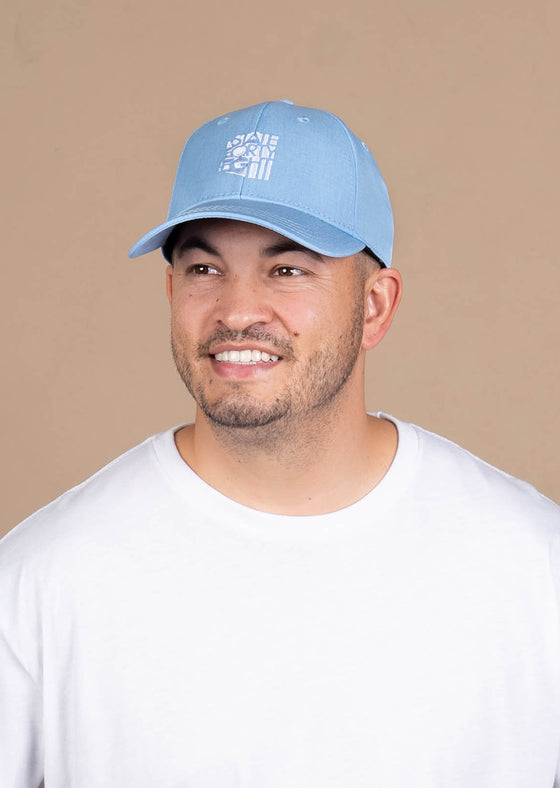 Curved Snap Back Classic Baby Blue White 01