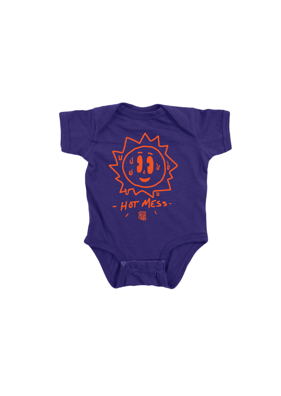 Infant Onesie Hot Mess | Purple & Orange