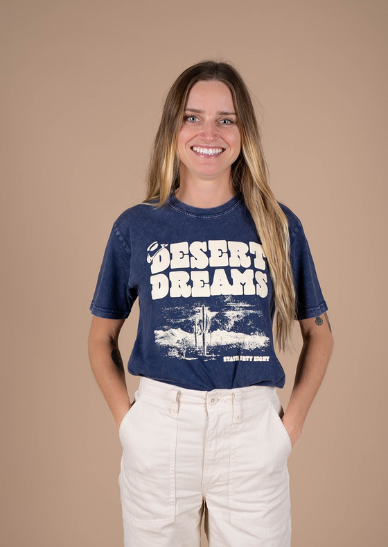 Men's Crew Neck Desert Dreams Blue Stone • State Forty Eight
