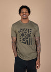 Mens Crew NeckClassic Military Green Black