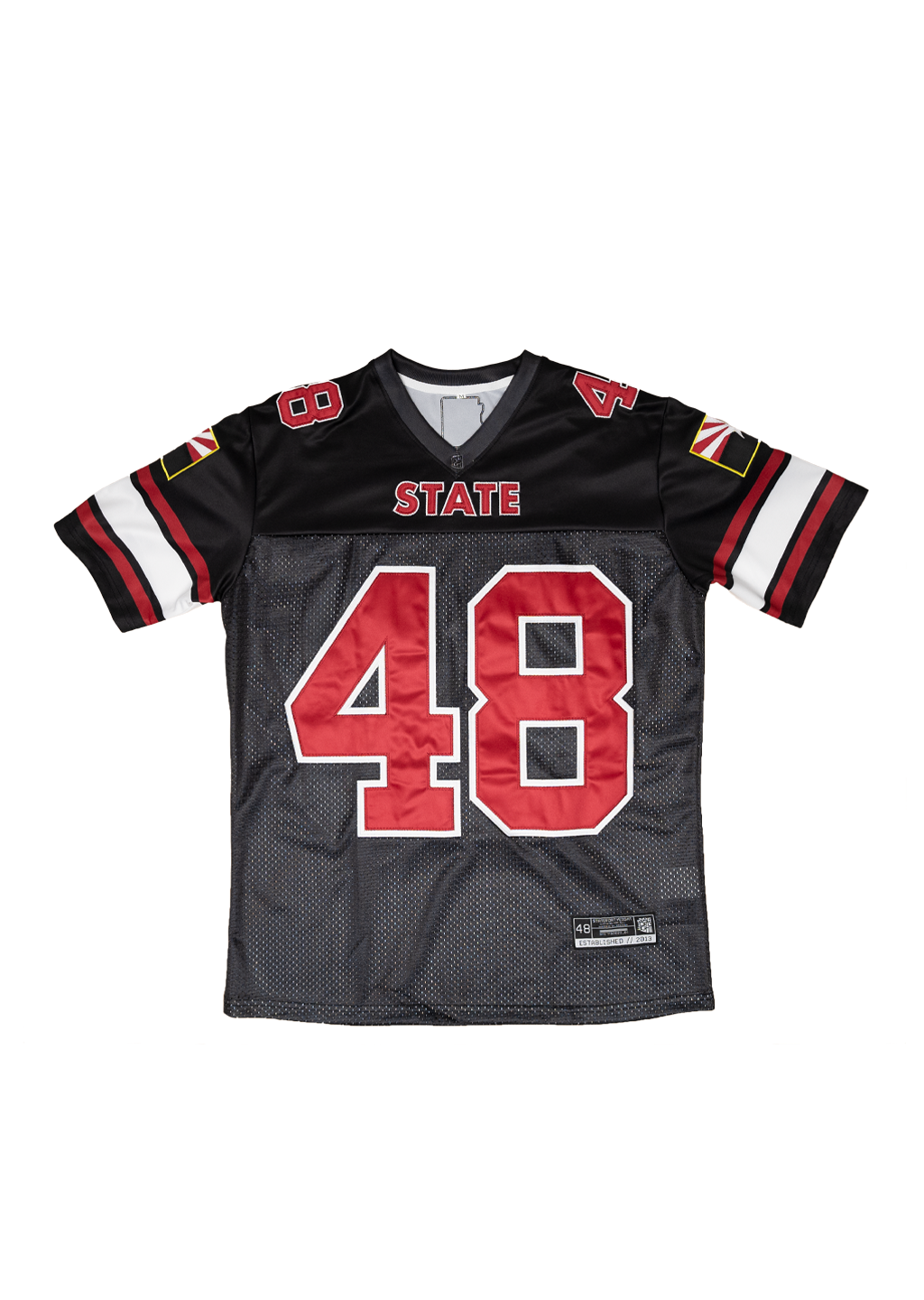 State Forty Eight Football Jersey | Black & Red M