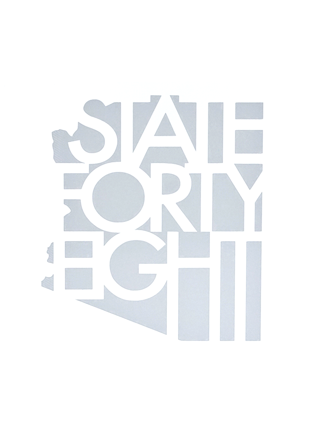 Classic AZ Decal | White • State Forty Eight